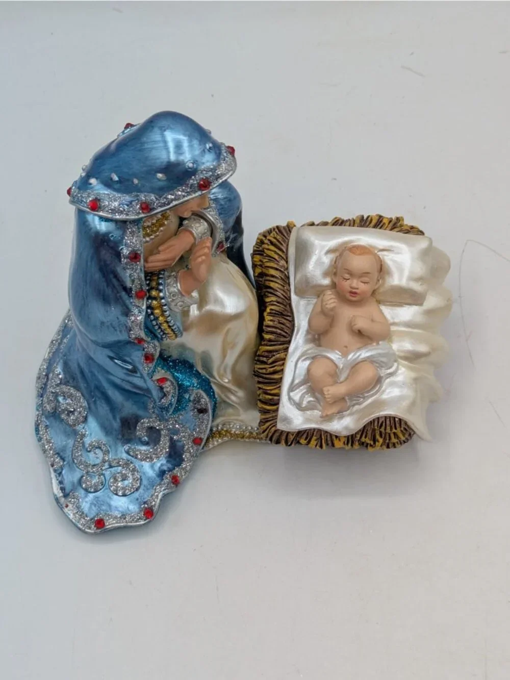 Hawthorne Village Mary And Baby Jesus The Jeweled Nativity Collection 5.75